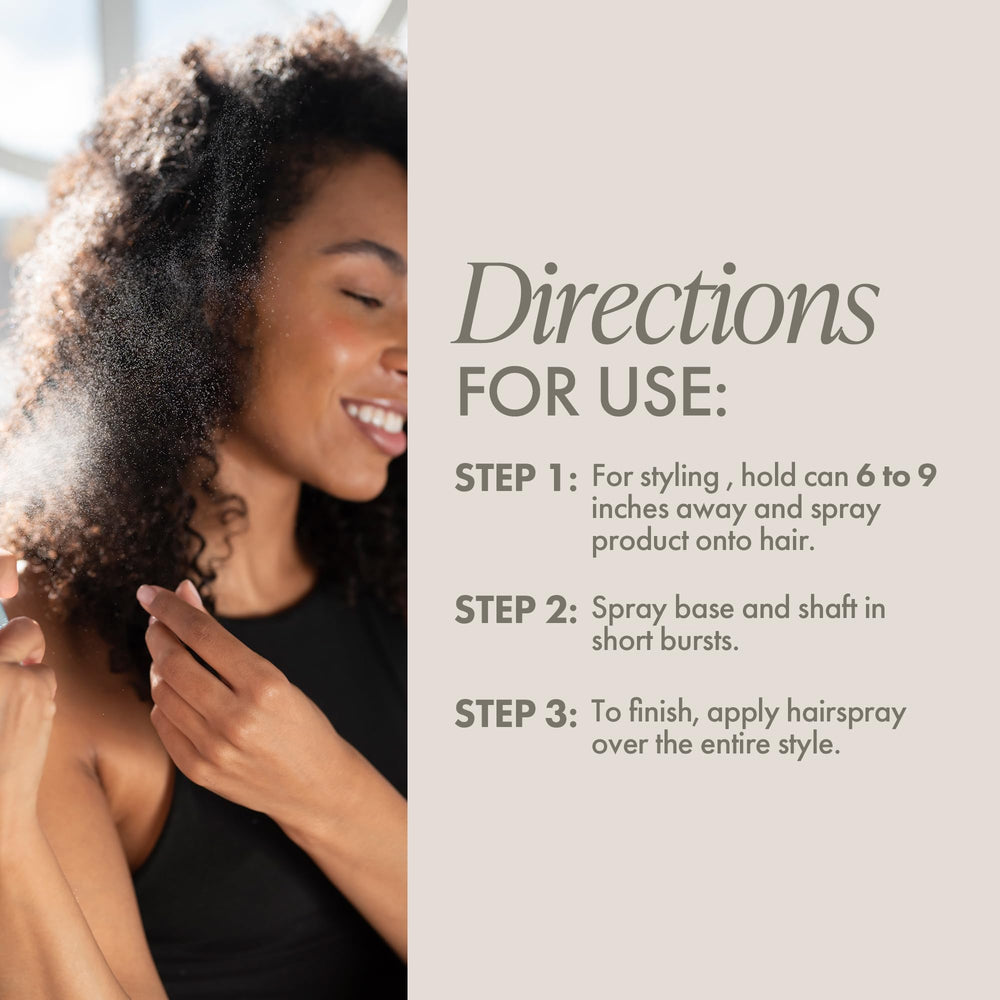 Enjoy Hair Finishing Spray color safe label highlights color protection during styling.