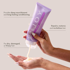 Enjoy Hair Mask moisturizing application highlights creamy texture for hydration