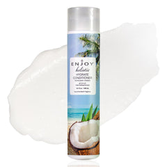 Enjoy Holistic Hydrate Conditioner bottle top for easy, mess-free dispensing.
