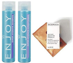 ENJOY Super Hydrate samples packaging inviting you to try skincare and hair care