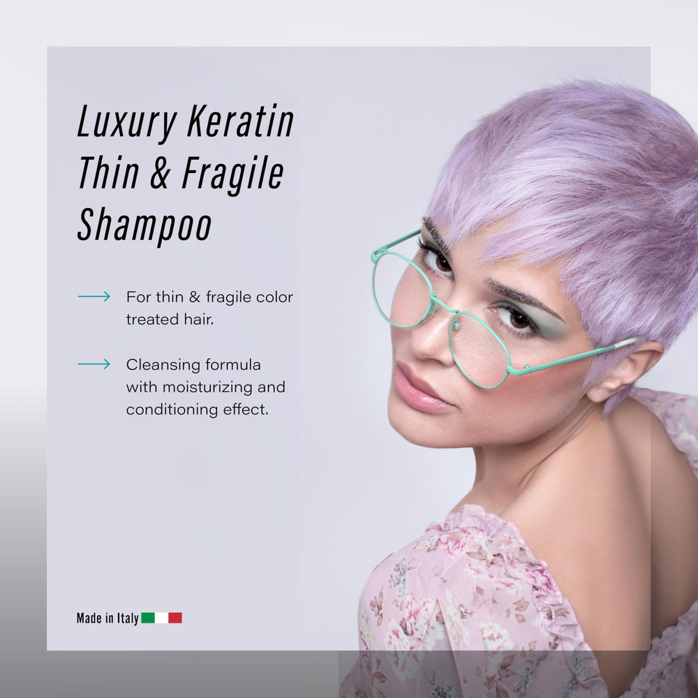 ENVIE LUXURY Keratin Shampoo on color-treated hair prepared for shine.
