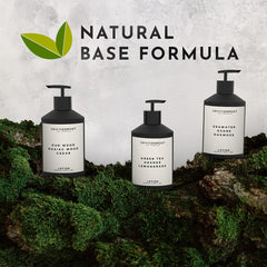 ENVIRONMENT WN Lotion packaging on shelf conveys luxury and minimalist decor