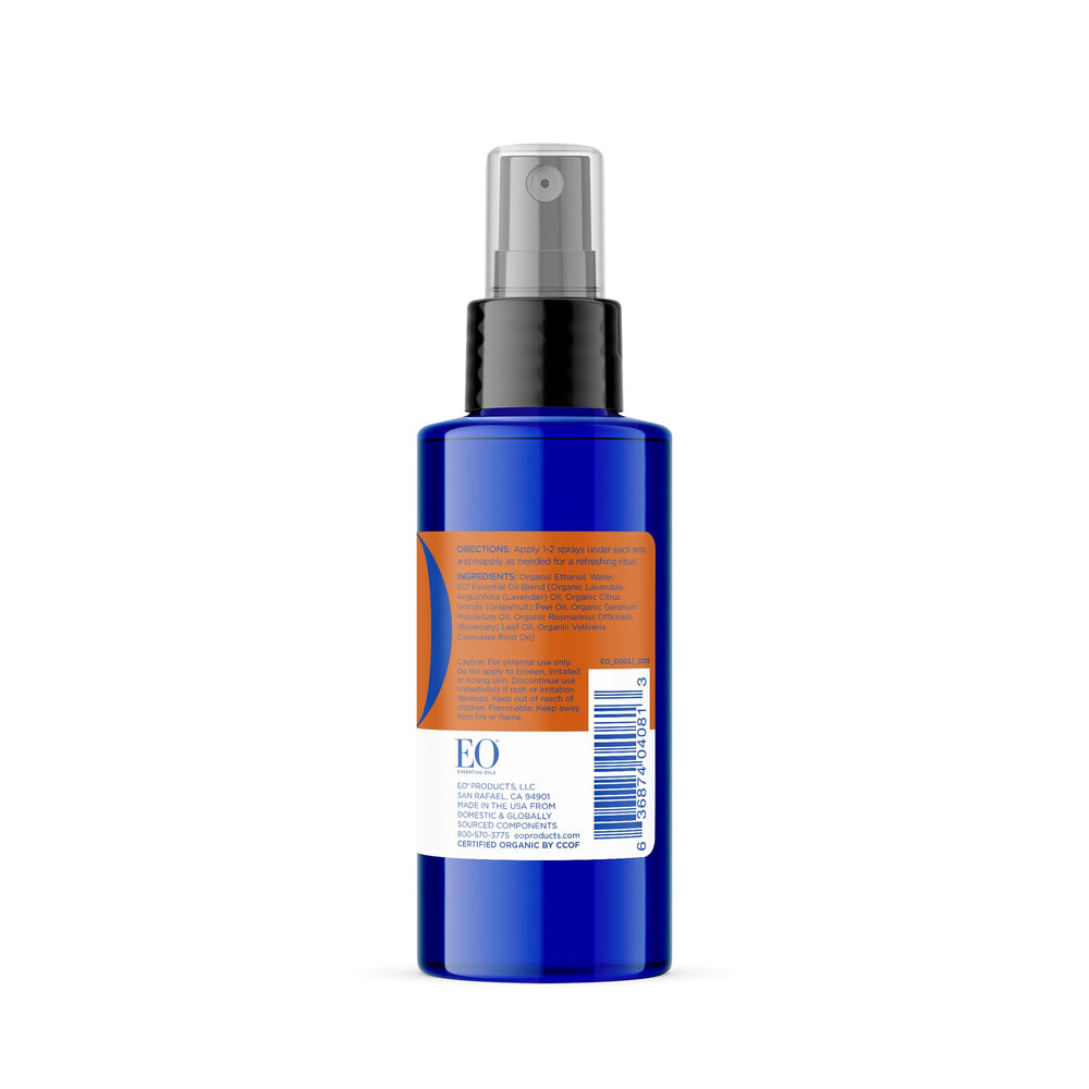 EO Deodorant Spray citrus fragrance notes suggest uplifting aroma