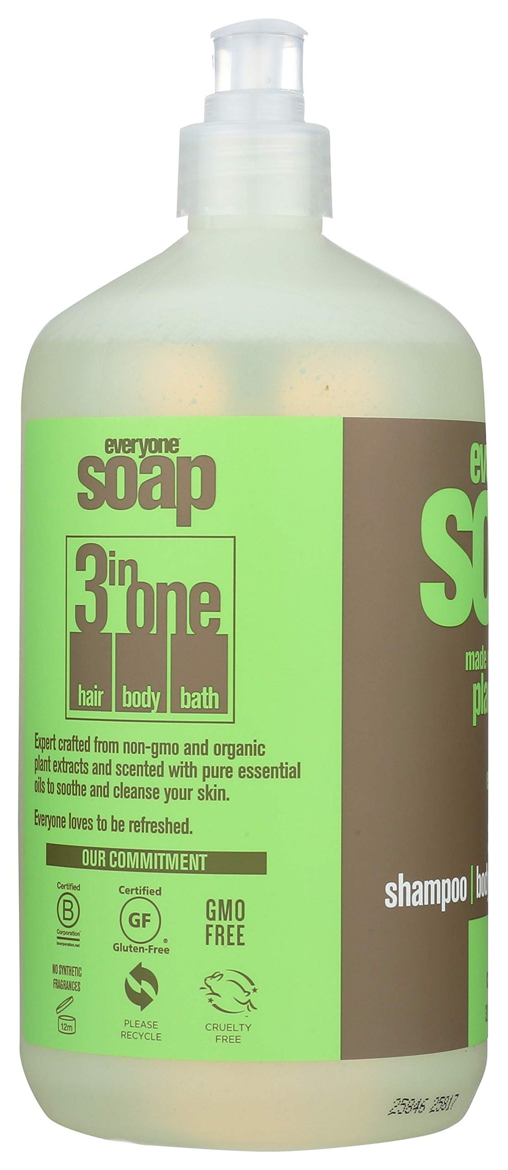 EO Everyone mint coconut soap used as a light shampoo option