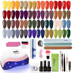 EODCI gel nail kit with 168W lamp for quick at-home manicures