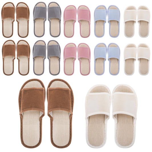 Eorbow 10-pack washable slippers in guest-ready colors for easy hosting.