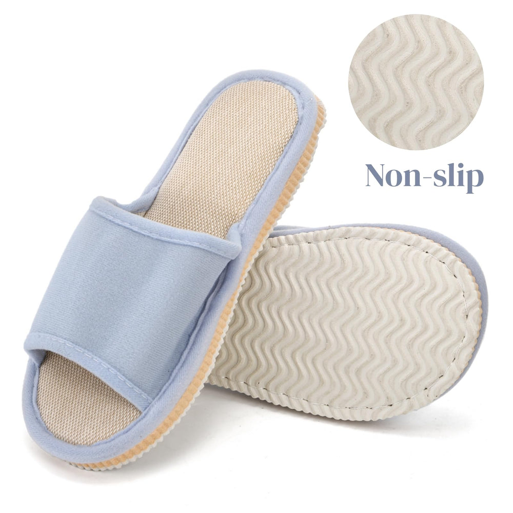 Eorbow thick-soled spa slippers cushion steps with a soft, durable EVA sole.
