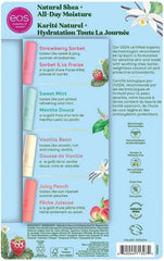EOS Juicy Peach lip balm stick for smooth lips and fruity aroma.
