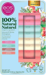 EOS Strawberry Sorbet lip balm stick for hydrated lips and fruity flavor.