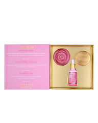 ÉPANOUIE Epanouie Skin trio packaging on bathroom shelf for an all-in-one routine.