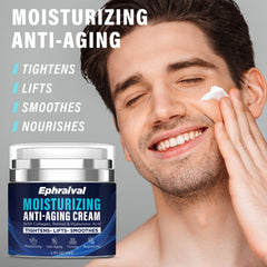 Ephraival Retinol Anti-Aging Cream for Men closeup texture highlighting quick absorption.
