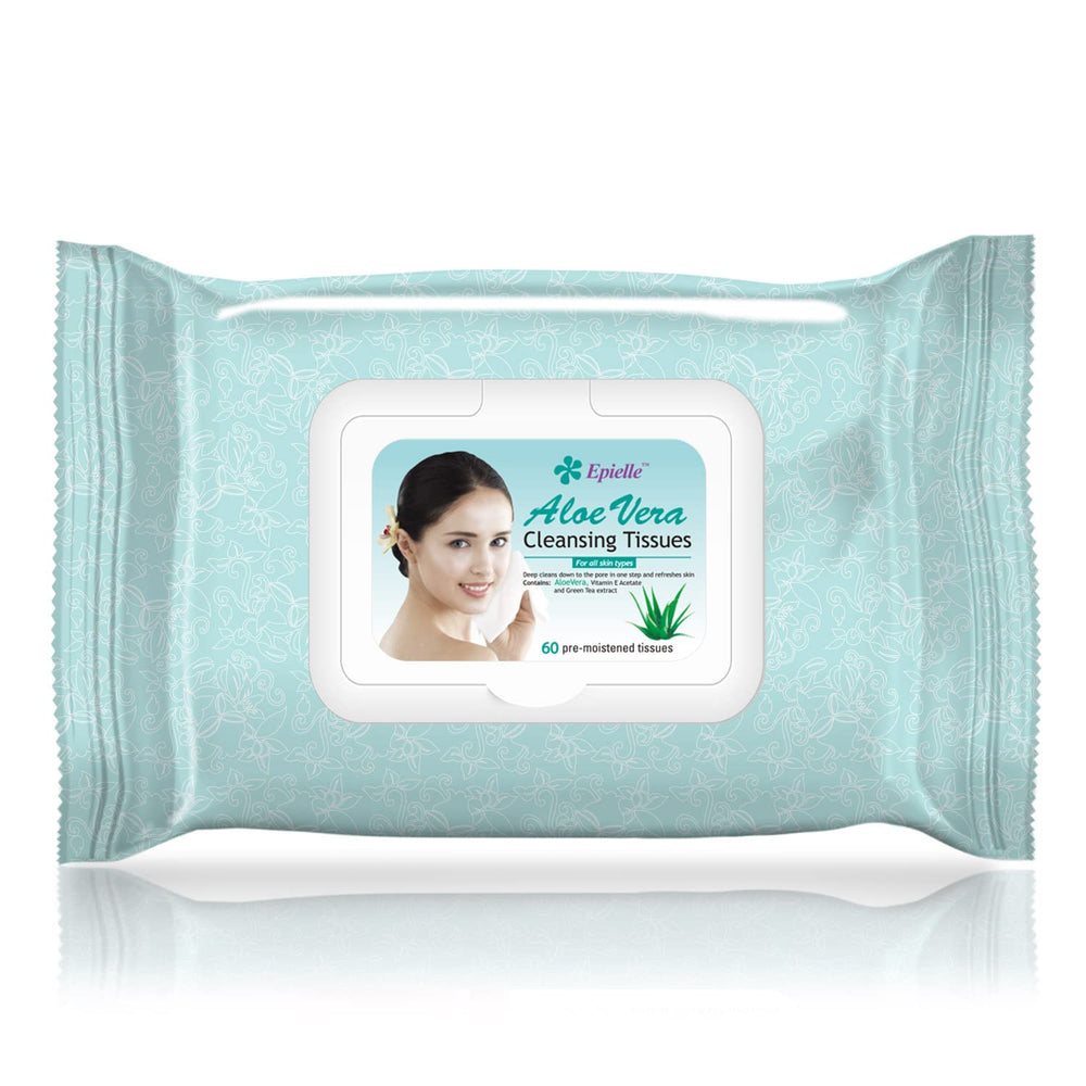 Epielle makeup remover wipes with cucumber extract for refreshing cleanse.