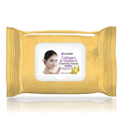 Epielle makeup remover wipes close-up texture showing soft cleansing material.