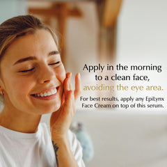 EPILYNX Vitamin C Serum after-glow on skin showing even tone.