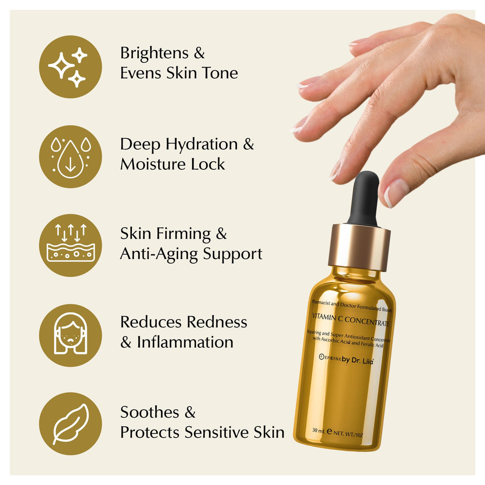 EPILYNX Vitamin C Serum morning routine setup for bright, hydrated skin.