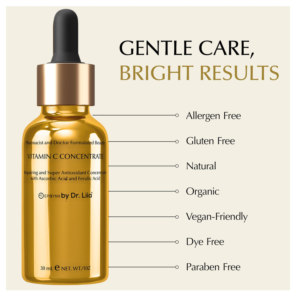 EPILYNX Vitamin C Serum packaging box shown with a clean, fragrance-free formula.