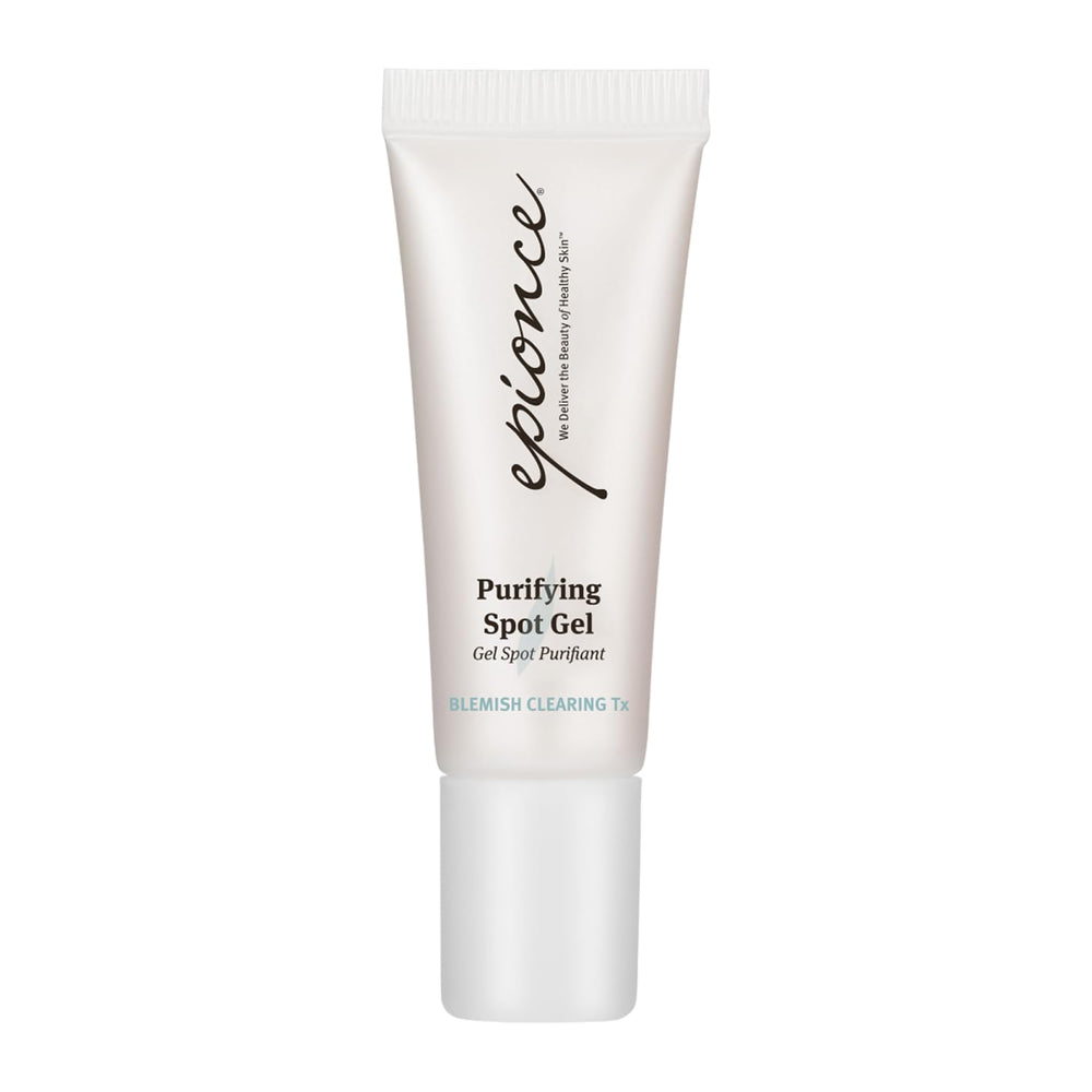 Epionce blemish-clearing spot gel bottle for clearer skin.
