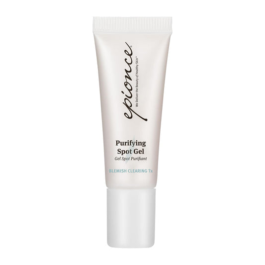 Epionce blemish-clearing spot gel bottle for clearer skin.