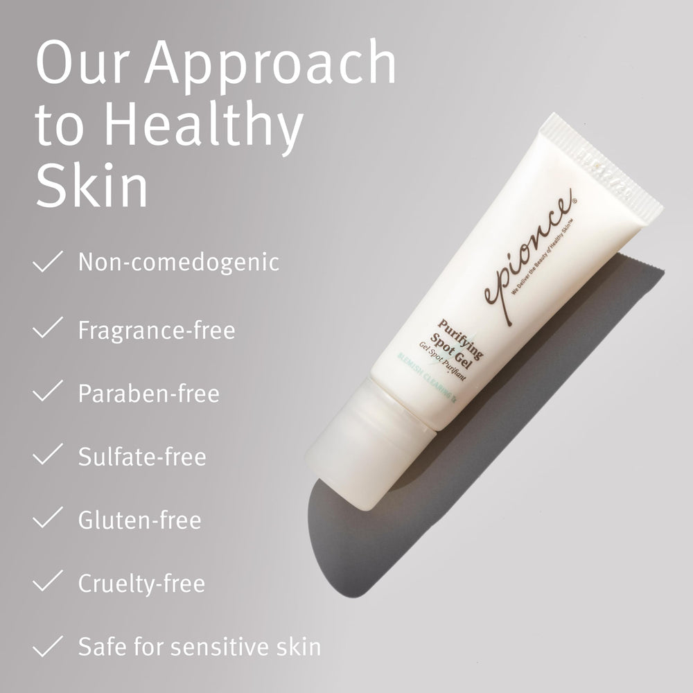Epionce packaging highlights clean, paraben-free formula.