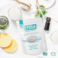 Epsoak salts in foot baths help relieve stiffness and fatigue
