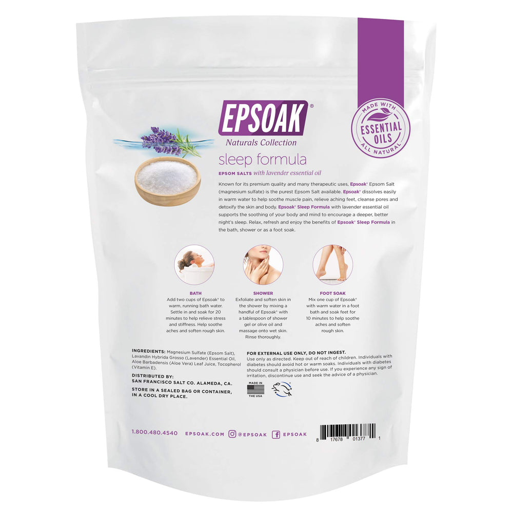 Epsoak Muscle Soak bag designed to soothe tense muscles.