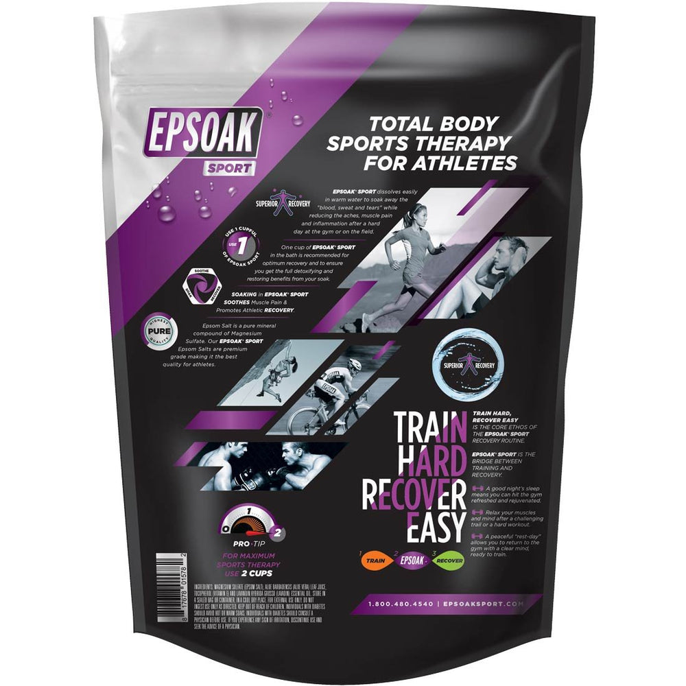Epsoak Sport relaxed muscles after workout scene showing post-exercise recovery