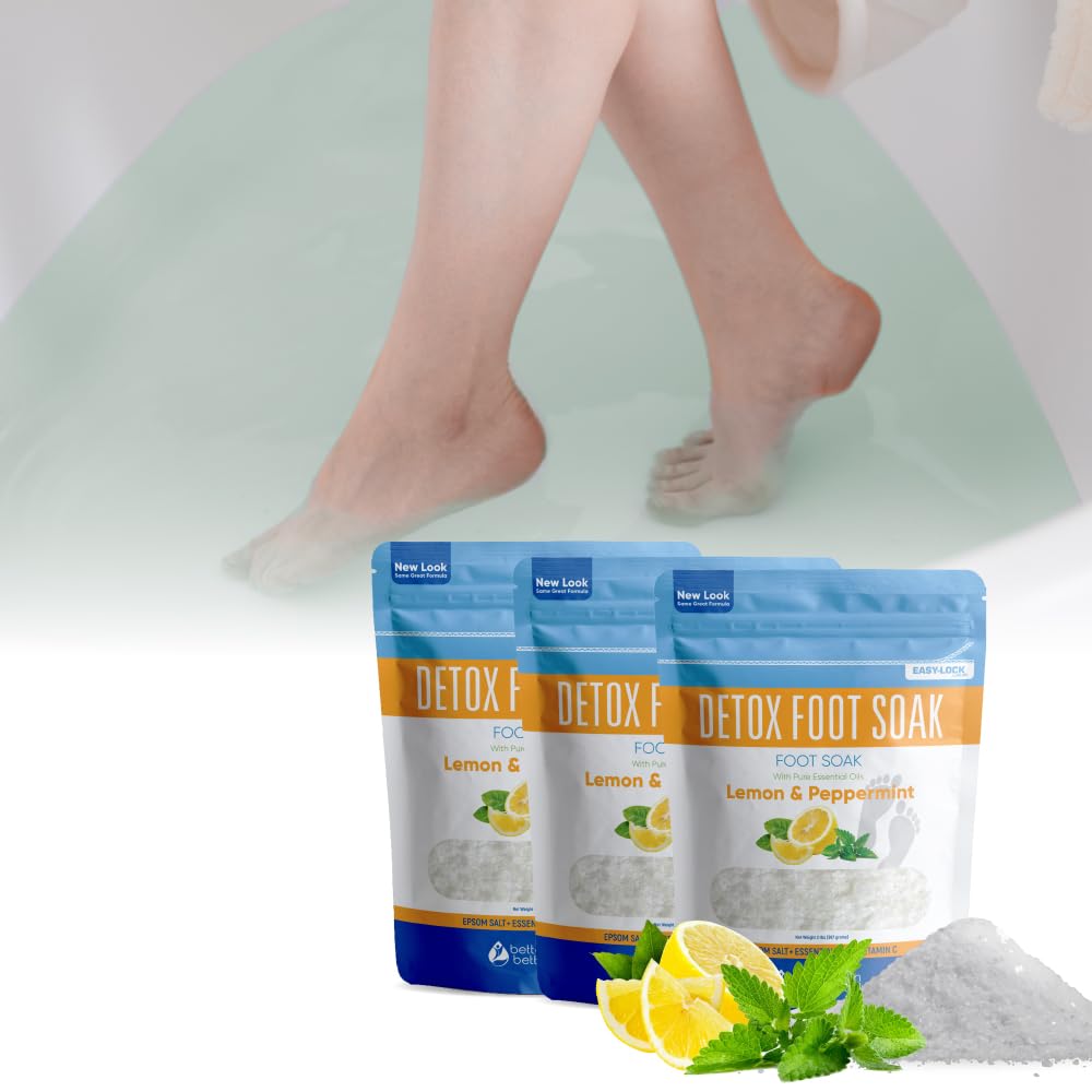 Epsom salt crystals detail highlighting mineral-rich soak.