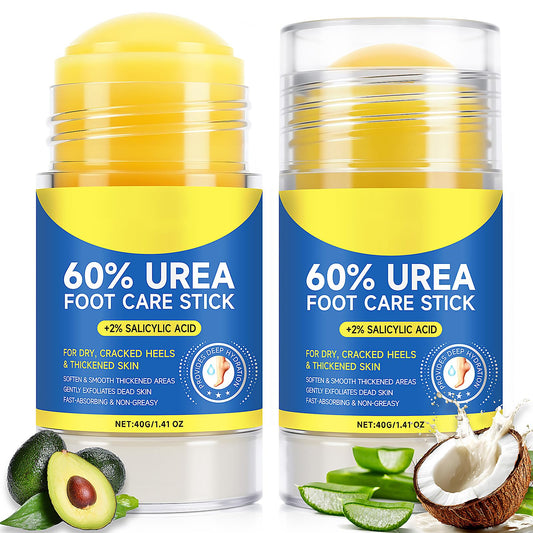 Eqimznv 60-percent urea cream stick applied for smoother, hydrated skin.