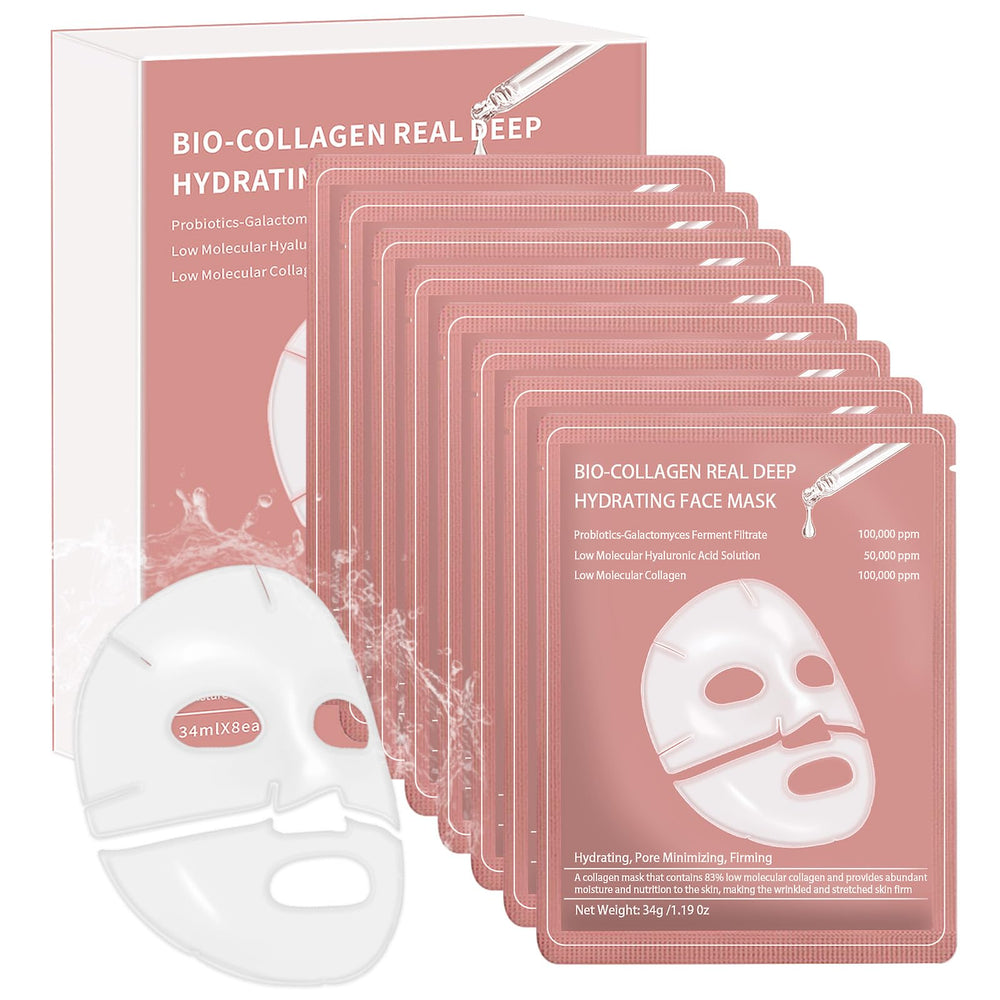 Eqimznv collagen mask overnight hydration for plump, soft skin.