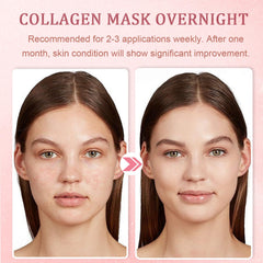 Eqimznv mask skin plump and glow from deep hydration and collagen benefits.