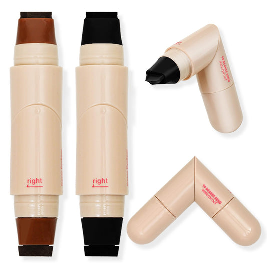 Eqimznv foldable winged eyeliner stamp shows labeled L/R for symmetrical wings.