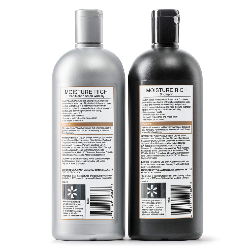 Equate Moisture Rich Shampoo lather closeup shows gentle cleansing.