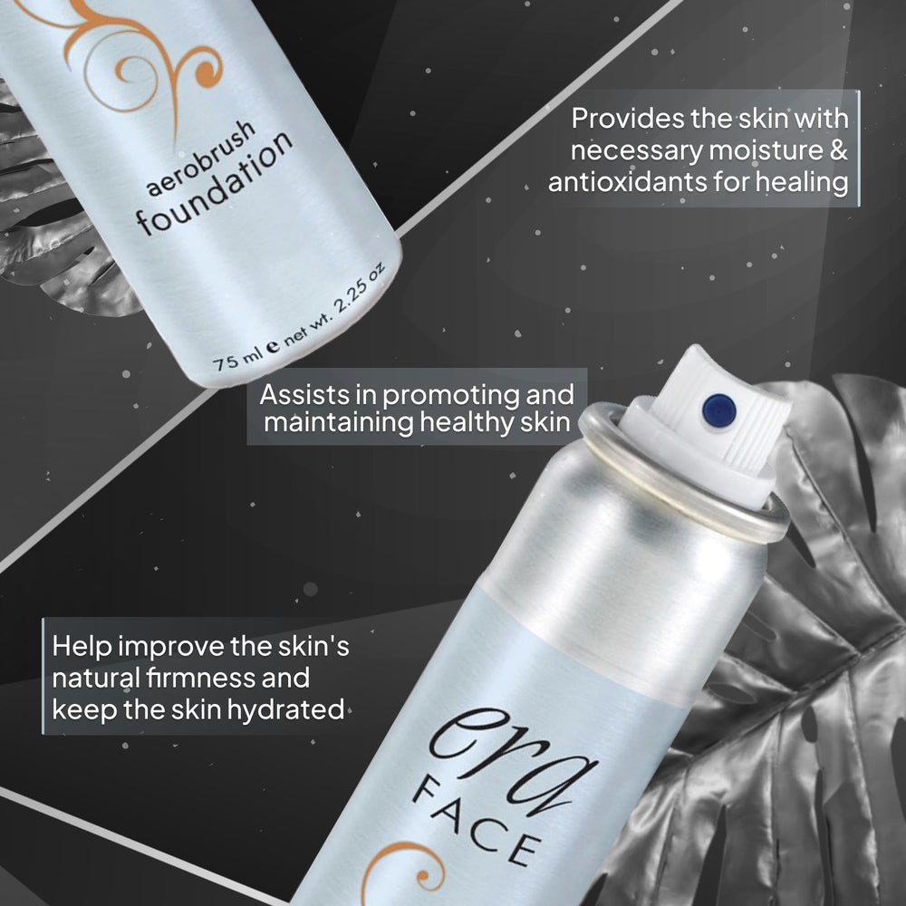 ERA Face spray supports tattoos coverage with a natural matte layer.