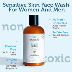 Era Organics Manuka Honey Face Wash with hyaluronic acid for lasting moisture.