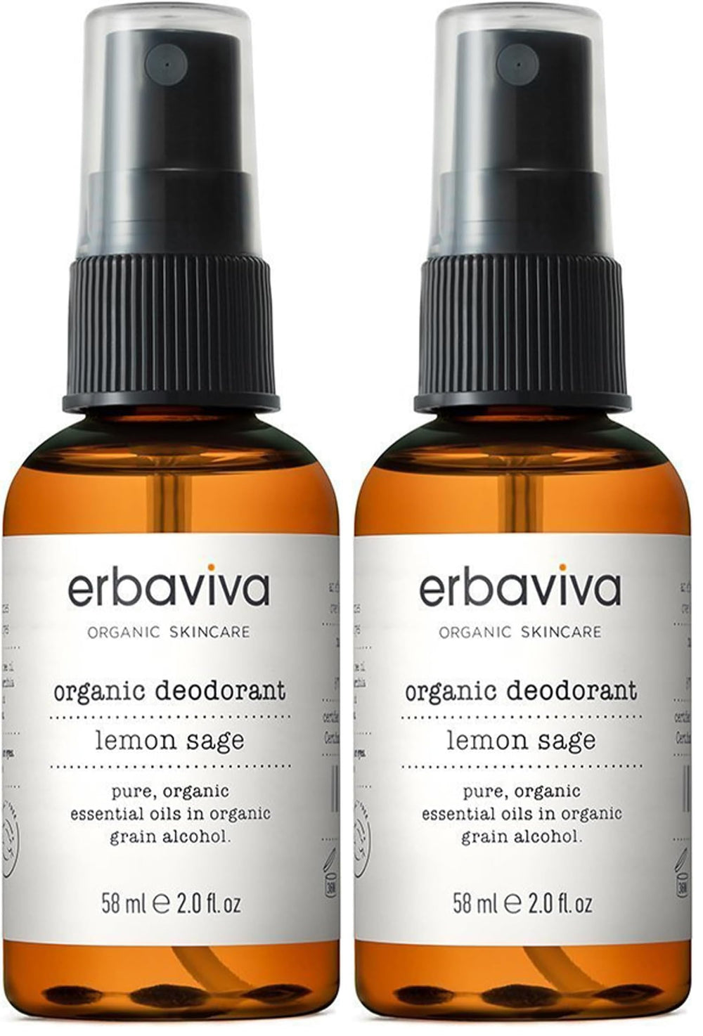 Erbaviva Lemon & Sage deodorant bottle for daily odor control