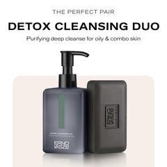 Demonstrates double cleanse method with this oil cleanser.