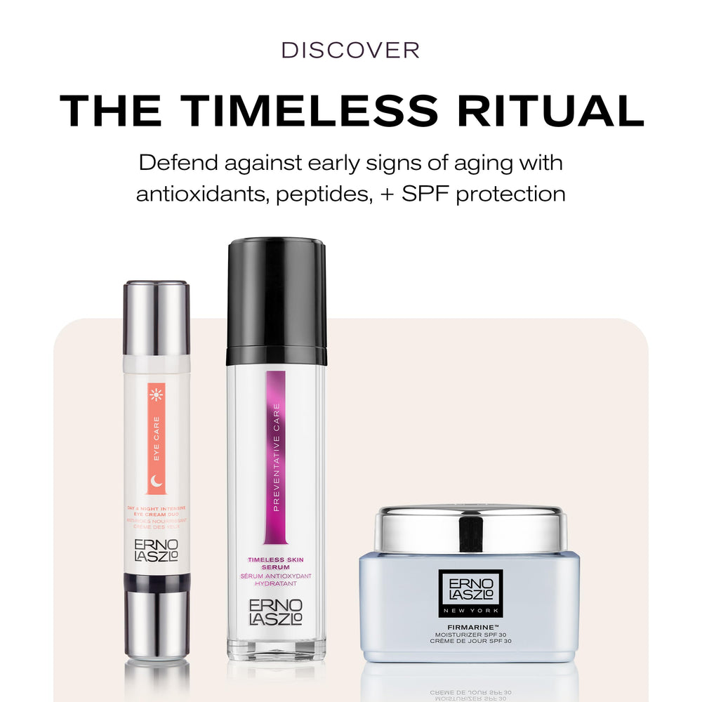 Erno Laszlo Timeless Serum morning routine scene for daily care.