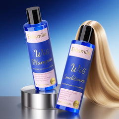EROSMILE luxury wig shampoo bottle enhances shine and softness for all wigs