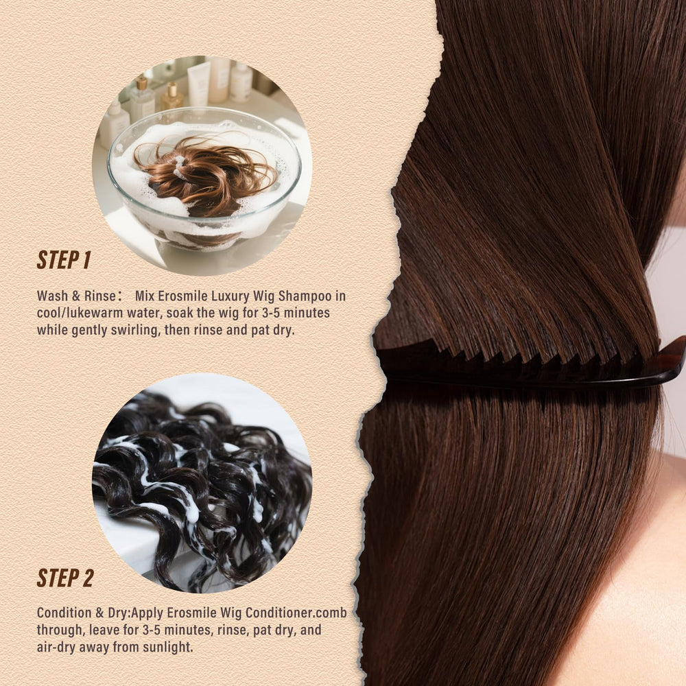 EROSMILE sulfate free wig cleanse maintains hair integrity with gentle cleansing