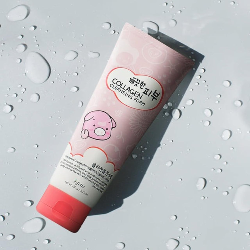 Esfolio Collagen Cleansing Foam fits into a Korean skincare routine