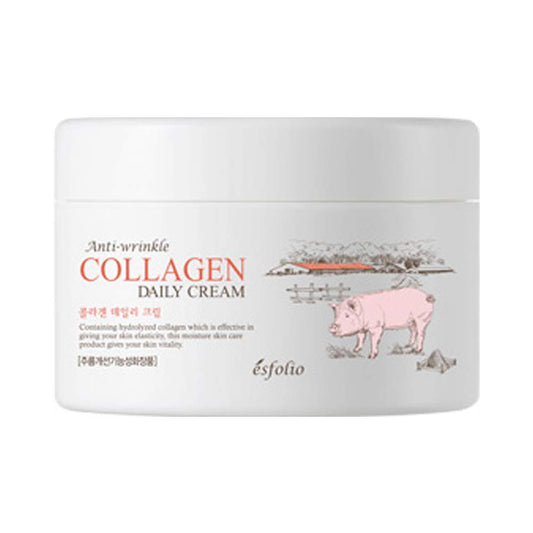 Esfolio Collagen Daily Face Cream jar, showing generous daily hydration.