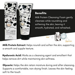 Esfolio Milk Cleansing Foam rich lather cleanses pores without irritation