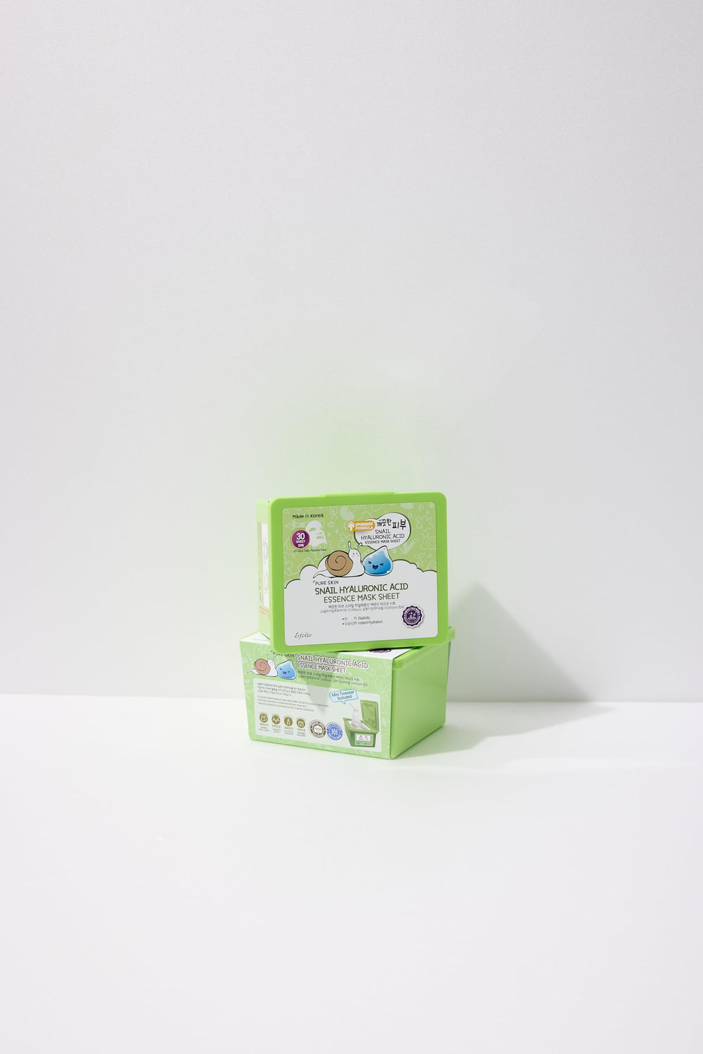 Esfolio Pure Skin snail filtrate and hyaluronic acid mask sheet for deep hydration and glow
