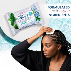 Esha Hair & Scalp Wipes travel-friendly compact pack.