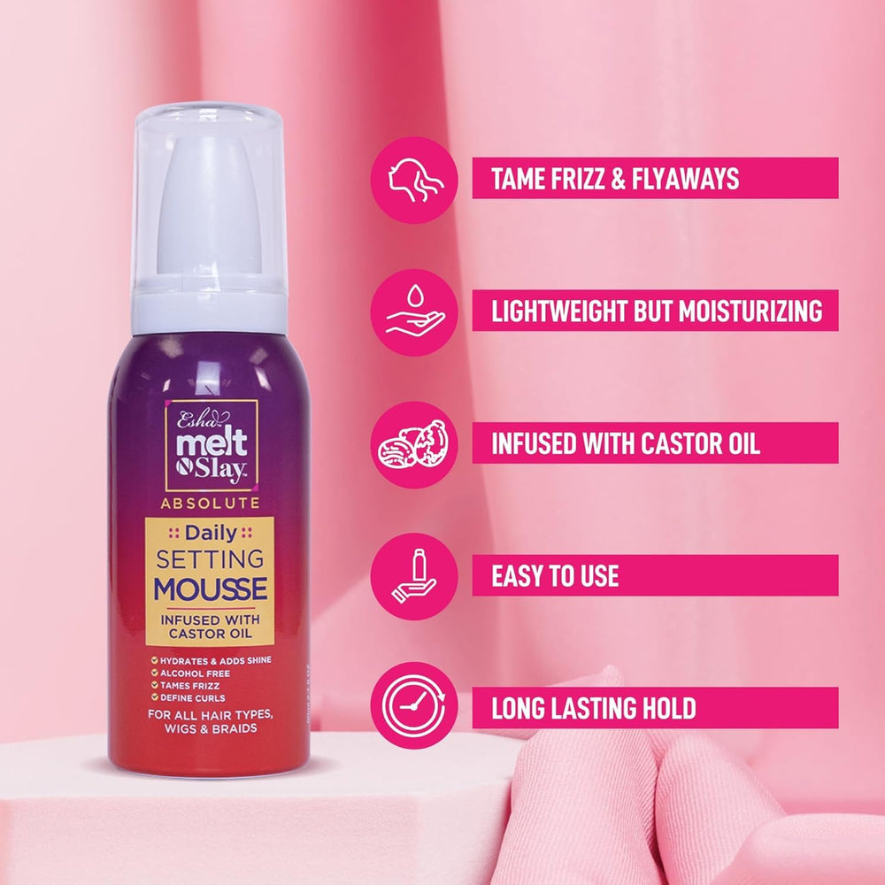 Close-up of Melt N Slay texture showing smooth styling control