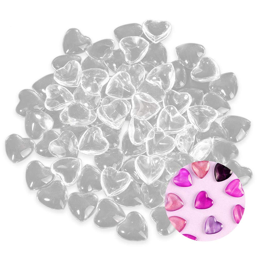Esowemsn heart shaped clear glass color card for easy polish display