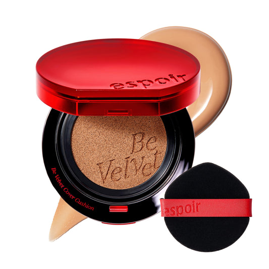 Espoir Be Velvet Cushion compact for quick on-the-go coverage and a natural satin finish.