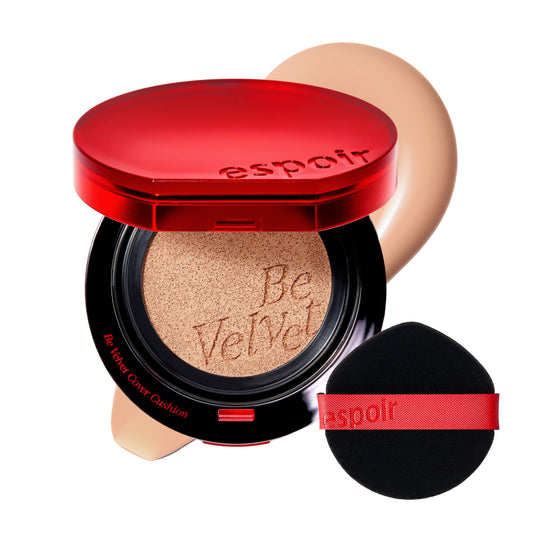 Espoir Be Velvet Cushion Foundation Latte compact displaying long-lasting color
