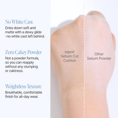 Espoir Be Velvet instant cooling effect refreshes overheated skin.