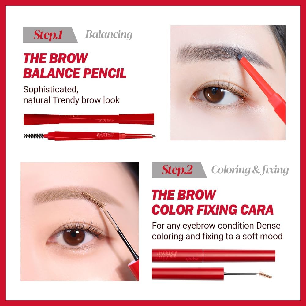 Espoir Brow Color Fixing Cara Taupe 2 combing motion for even distribution.